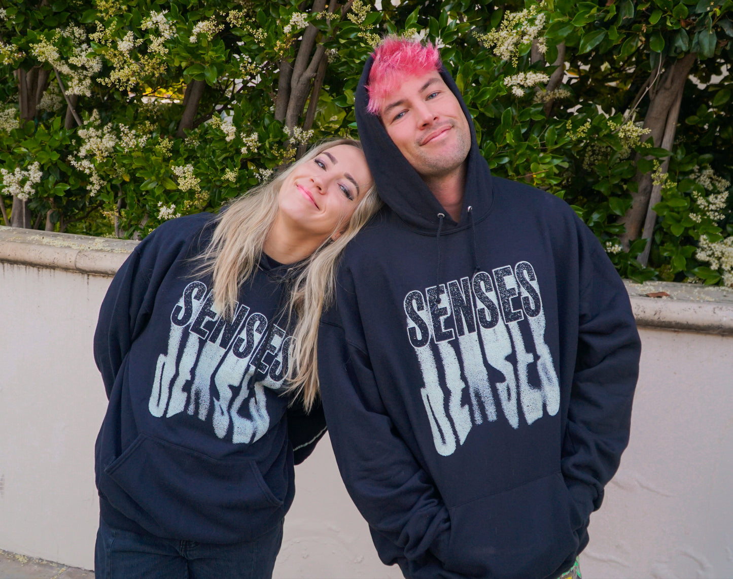 senses drip logo hoodie