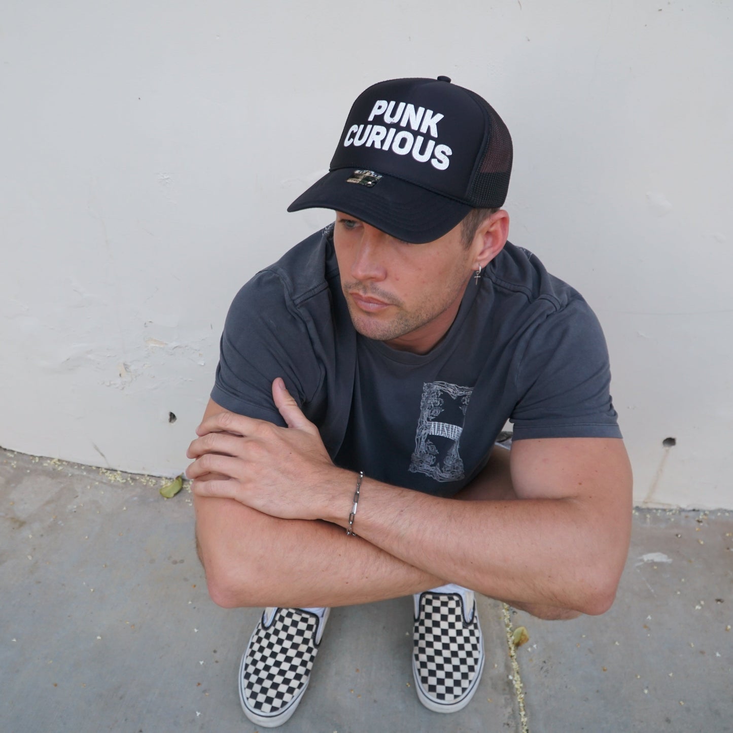 PUNK CURIOUS trucker hat