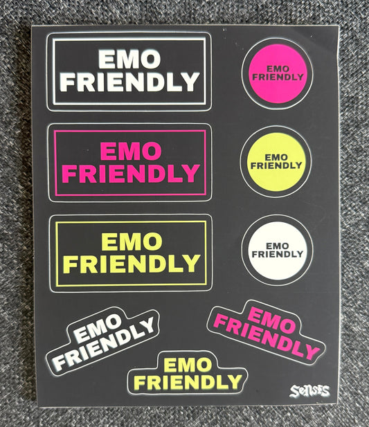 EMO FRIENDLY sticker sheet