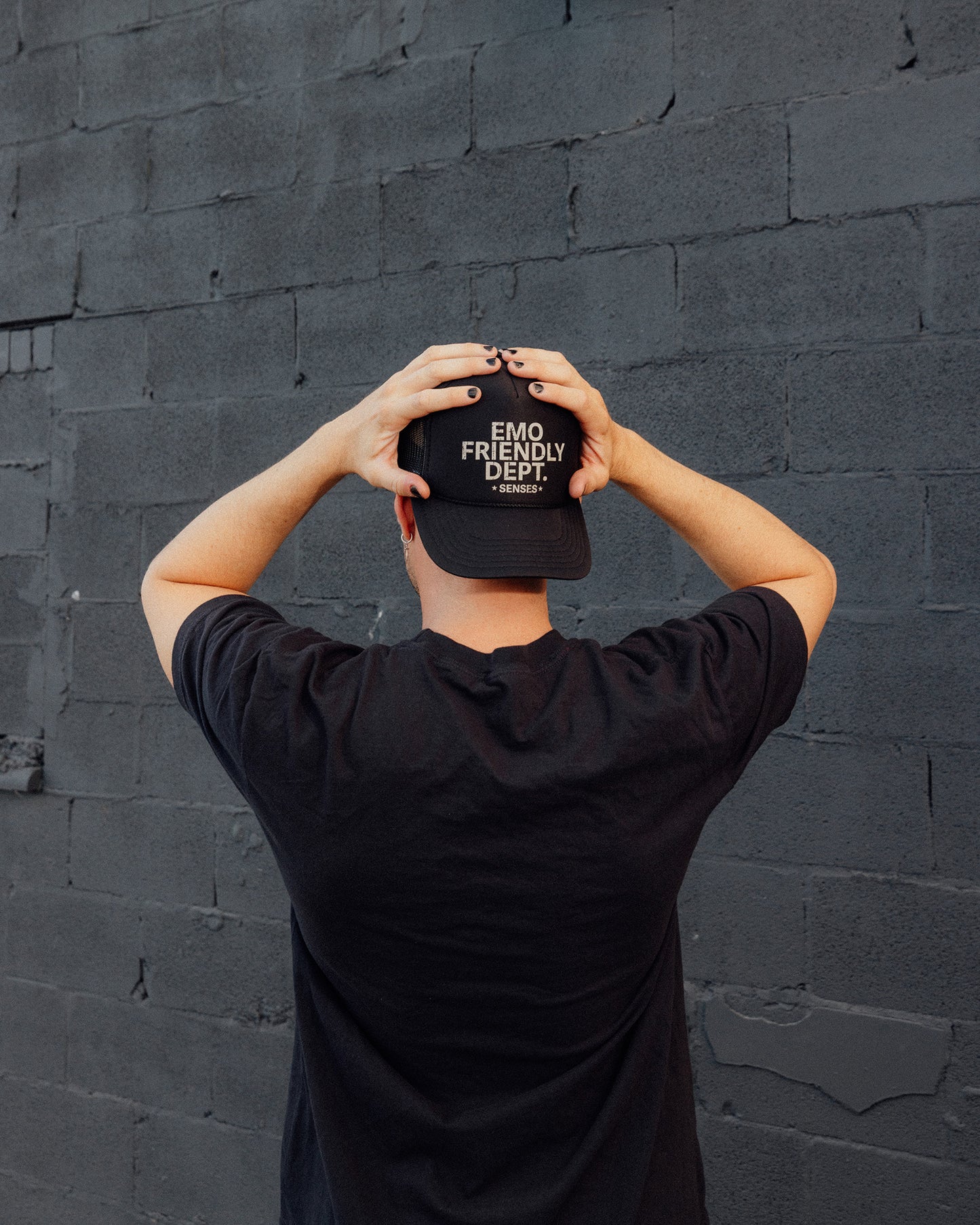 senses Emo Friendly Dept TRUCKER HAT